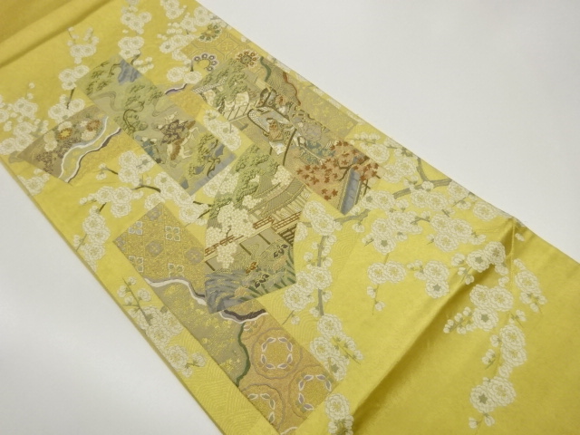 地紙・短冊に時代祭模様織出し袋帯